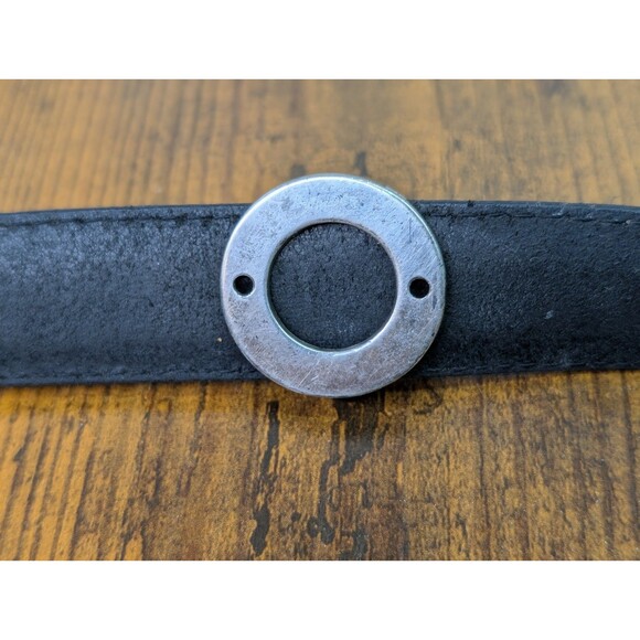 Brighton Rodeo Heart Grommet Belt Black Leather • Engraved Silver Buckle • Style main image 6